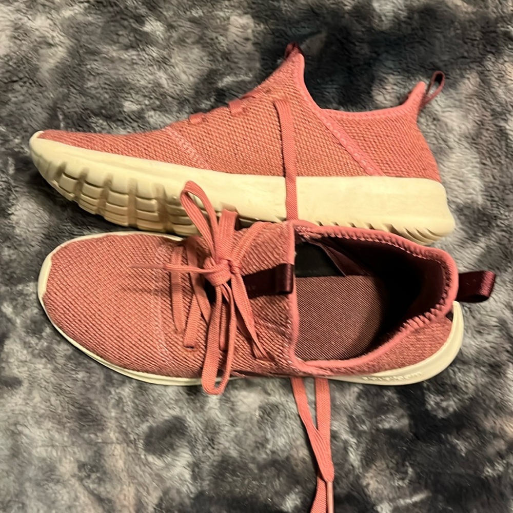 Pink color adidas cloud foam lightweight and lightly worn